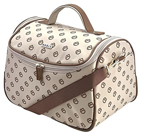 Große Damen Kosmetiktasche, XXL-Reisekoffer, Elegante Gold Kollektion