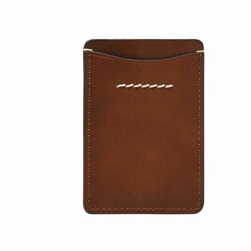 FOSSIL Herren Leder Minimalistisches Kartenetui Vordertasche Geldbörse für Männer, Westover Braun, 6,9 cm L x 0,6 cm B x 10,2 cm H, Westover Kartenetui