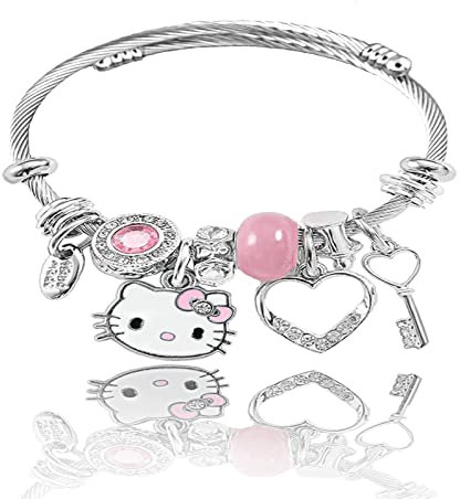 VIYAAN Armband, Mädchen Armbänder, Personalisierte, Edelstahl Armreif, Elastische Verstellbare, Geschenk Für Mädchen