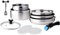 Arthur Martin AM0025 Batterie de cuisine amovible 10 pièces Acier Inoxydable Casserole avec bec verseur Poignée amovible tous feux dont induction