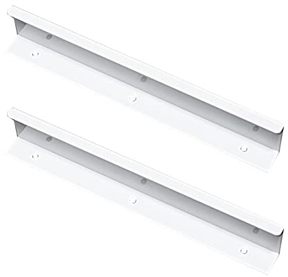 moaupr 2 Stück Versteckter Schrankgriff Möbelgriffe Weiß Aluminium Türklinken Modernes Küchengriffe Türgriff Schubladengriff Knöpfe für Kleiderschrank,Schlafzimmer,Badezimmer Total Length 1200mm