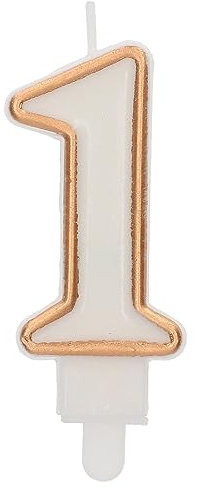 Folat Numéro Simply Chique Gold Chiffre 1-9 cm-Bougies décoration de D'anniversaire, Happy Birthday, Anniversaires, Gâteau de Mariage, 24151, Doré, 9 cm