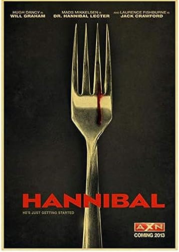 Poster Hannibal Vintage Filmplakat, Kunstposter, Wandkunst, Bilder, Leinwand, Malerei, Poster Und Drucke, Heimdekoration 50X70Cm Kein Rahmen