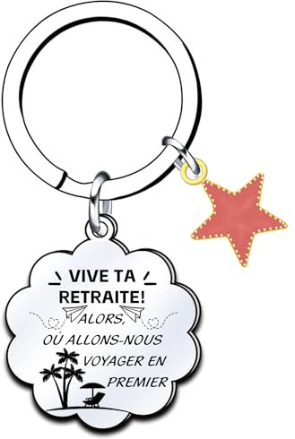 QTZXZX Cadeau Retraite Femme Porte Clef Retraite Cadeau Retraite Homme Cadeaux Homme Cadeau Départ Retraite Maitresse Cadeau Depart Retraite Humoristique Cadeau Retraite Femme Original Cadeau (2)
