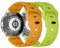 2 Pezzi Cinturini Sportivi per Samsung Galaxy Watch 6/5/4/Active2 40 44mm/6 Classic 43 47mm/5 Pro 45mm/4 Classic 42 46mm,20mm cinturino di ricambio in silicone morbido per Donna Uomo,Lime/giallo scuro