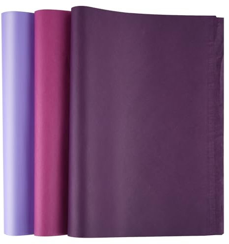 Bouiexye 60 Blätter Lila Seidenpapier für Geschenktüten 50 x 37cm Seidenpapier Bulk Weihnachten seidenpapier verpackungsmaterial für Geschenkpapier Füller Blumen Geburtsta Hochzeit Dekor