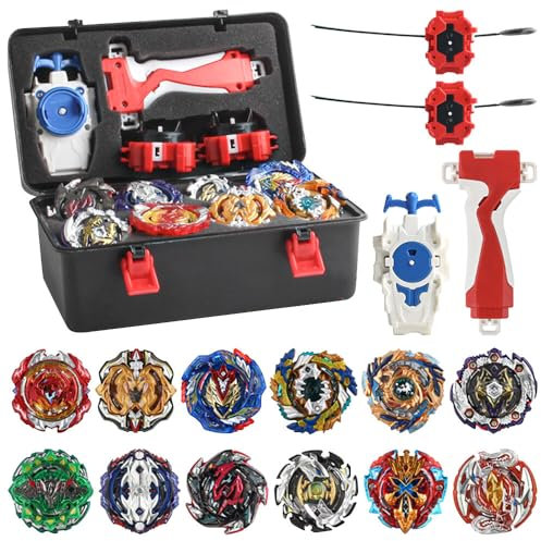 IXYHKB Bey Burst Turbo Blade Set, Metal Fusion Kampfkreisel mit Launcher, Bey Kampfkreisel, Beyblade Burst Starter Set, Bey Arena Blade Burst Turbo Set, Geschenk für Kinder ab 6 Jahren