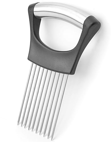 Zwiebelschneider-Einsatz, 5,8 Zoll x 3,8 Zoll Edelstahl Slice Fixator zum Schneiden von Abschnitt von Gemüse, Fleisch, Kartoffel, Tomate (1)