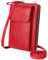 Narunii Damen Handy Umhängetasche,Kleine Handy Umhängetasche Damen,PU Leder Handytasche zum Umhängen mit Geldbörse Kartenfächer für Frauen zum Geburtstag Weihnachten (Rot-2)