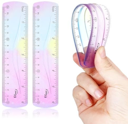 2 Stück Lineal 15cm Lineal Flexibel Lineal Weiches Kinder Lineal Kunststoff Weich Lineal Bunt Bunte Lineal Set Lineal Gerade Kante Lineal Lineal Biegsam Bruchsicher Für Kinder Und Erwachsene