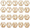 EIHI tischnummern hochzeit - 20 Stück 1-20 Holz Nummer - tischnummern - tischnummern hochzeit holz mit Halter Hexagon Tische Mittelstücke für Hochzeit Party Tabelle Dekoration