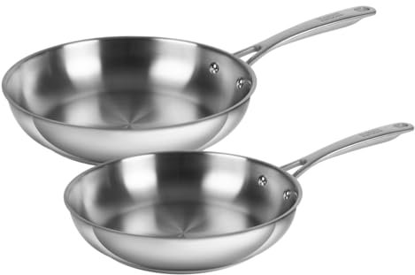 KUHN RIKON ALLROUND Bratpfannen Set unbeschichtet Ø 24 + 28 cm, Edelstahl, Induktion