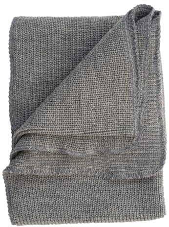 Lilano, Dicke Baby Decke, 100% Wolle (kbT), 90x85 cm (Grau)