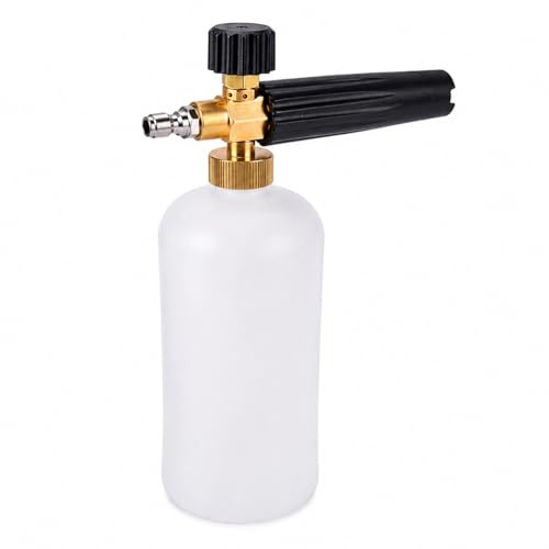 Schiuma Cannone, 1L Regolabile Snow Foam Lancia con 1/4 Pollice Rapido Connettore Potenza Rondella Schiuma Cannone per Idropulitrice