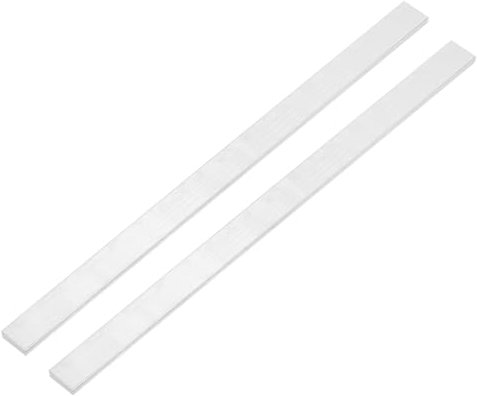 QUARKZMAN Barra Plana de Aluminio Cuadrada, 2 Pcs 3mm de Grosor 20mm de Ancho 305mm de Longitud Placa Plana Cuadrada de Aluminio 6063, 3 x 20 x 305 mm de Stock Sólido de Molino