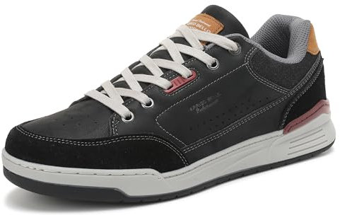 AX BOXING Schuhe Herren Sneaker Business Freizeitschuhe Lace Walkingschuhe Leichte Trainers Sportschuhe Größe 41-46 EU(Schwarz_B,44 EU)