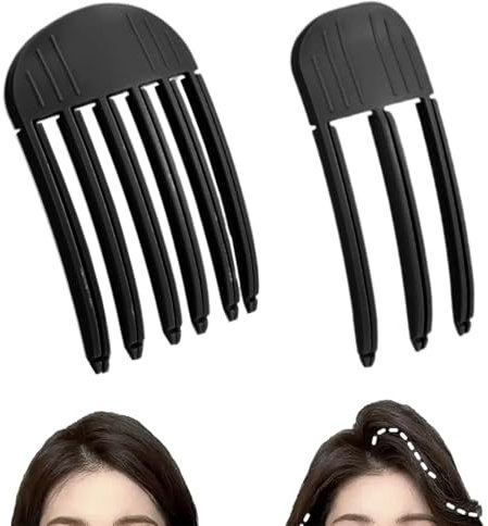 2 PCS Pinces À Cheveux Volumisantes,Ensemble de Pinces À Cheveux Volumisantes,Pinces À Racines de Cheveux Volumisantes,Clips Moelleux pour Créer une Forme Naturelle et Abondante (Noir)