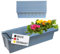 Hossi's Wholesale 6 Euro-Paletten Blumenkästen-Einsätze | mit Hängesystem zum Einhängen | 37,3cm Hellgrau | Pflanzkasten für Europalette Palette | Balkonkasten | Blumentopf | extrem stabil