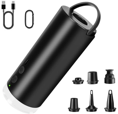 Pompa d'aria elettrica portatile da 4000mAh con luce LED per il gonfiaggio/sgonfiaggio rapido di materassi pneumatici da campeggio, piscine gonfiabili, sacchi a vuoto e accessori