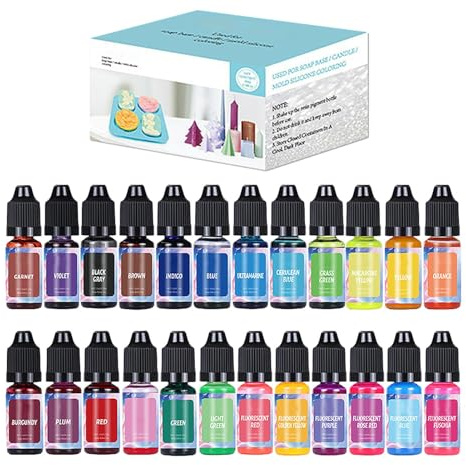 Kerzenherstellungs-Set, Farbstoff, flüssig, konzentriert, 18 oder 24 gesättigte Farbtöne, schnelle Anwendung, helle Farben, Kerzenpigmente für Lipgloss, Epoxidharz, Nagellack