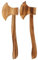 DEARMAMY Lot De 2 Haches en Bois pour Halloween Accessoires De Costume Décoration d'halloween Haches en Bois Et Bambou