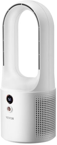 VEVOR Ventilatore da scrivania senza pale, ventilatore portatile da scrivania da 32,99 cm, USB a 6 velocità, raffreddamento silenzioso, piccolo ventilatore a torre con batteria ricaricabile, facile da
