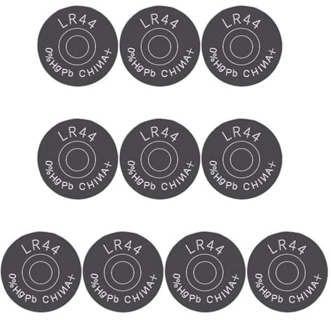 Uqezagpa 10Pcs LR44 357 357A A76 GPA76 Battery 1.5V Button Coin Batteries for Calculators LED Light Toy