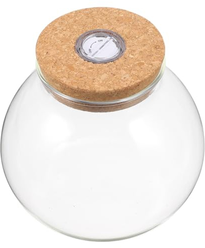SUPVOX Bocal Verre pour Terrarium avec Couvercle Liège Vase De Propagation De Bureau Pot Verre pour Plantes Et Fleurs