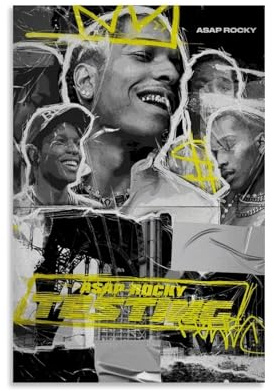 GDNWHINZL Asap Poster Rocky Music Singer Rapper Vintage Für Zimmer, Ästhetische Leinwand-Wandkunst, Schlafzimmer-Dekor Posters 12x18inch(30x45cm)