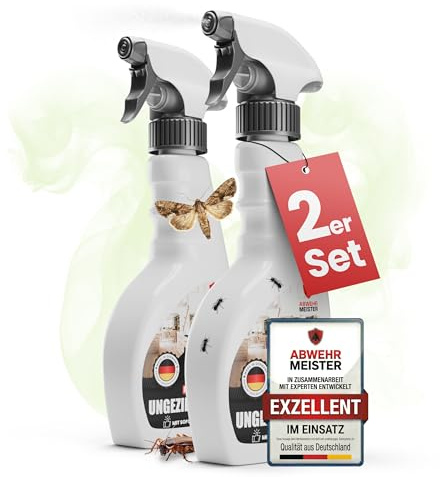 ABWEHR MEISTER NEUHEIT 2x Repell Ungezieferspray 500 ml (PT19) (2er Pack) | Effektives Insektenspray zur Vorbeugung für Fenster & Wohnung, Fliegenspray mit sofortigem Schutz