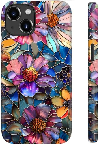 ESDOT for iPhone 15 Plus Case,Cute Preppy Floral Cover for Women