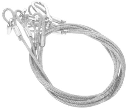 JOINPAYA Cable de Seguridad para Iluminación de Escenario 27,5 Acero Inoxidable, 4 Unidades, Cuerda de Alta Resistencia Capacidad 20 Kg, Adecuado para Luces Dj, Fiestas y Equipos de Sonido