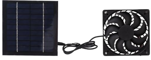 Pyltha Ventilateur Solaire 10W, Kit Ventilation sans Fil, Panneau Solaire Résistant et Compact - Économique et Sécurisé, pour Serres, Nichoirs et Abri Animaux