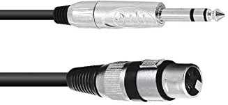 Omnitronic adapt. cable 2,0 m XLR(F)/6,3mm jack noir