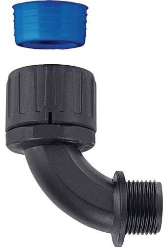 HellermannTyton 166-22808 HGL13-90-PG9-PA66/TPE-BK Hose Screw Connection Black PG9 90° Pack of 1