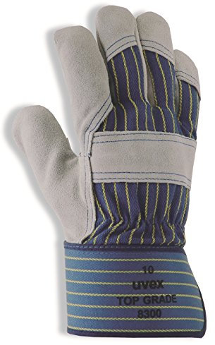 Uvex Profas Rindkernspaltleder Schutzhandschuh TOP GRADE 8300 11 Blau/Grau