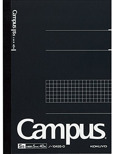 Kokuyo Campus 104S5-D - Blocco note a righe, formato A5, 5 libri