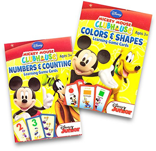 Mickey Mouse Clubhouse Learning Card Games Bundle - Numbers + Counting & Colors + Shapes