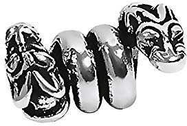 NKlaus 925 STERLING SILBER Gothic Wikinger Bartperle und Haarperle Viking dogs 7123