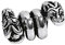 NKlaus 925 STERLING SILBER Gothic Wikinger Bartperle und Haarperle Viking dogs 7123