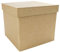 Décopatch BT039O Box quadratisch aus Pappmaché, 16 x 16 x 14 cm, zum Verzieren, perfekt für Ihre Wohndeko, Kartonbraun