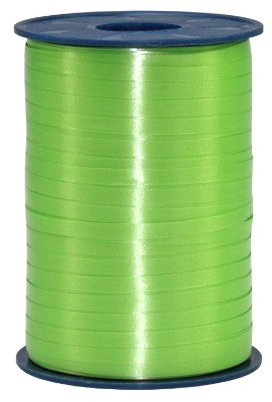 Präsent C.E. PATTBERG Geschenkband apfelgrün, 500 Meter Ringelband 5 mm zum Basteln, Dekorieren & Verpacken von Geschenken zu jedem Anlass