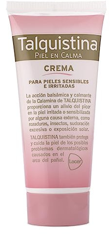 TALQUISTINA - Crema 100 ml, Alivia de Irritaciones y Picores del Sudor, Acción Balsámica y Calmante, Alivio Eficaz, Uso Tópico, Suave y Ligera se Absorbe Fácilmente