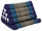Kapok Thaikissen, Yogakissen, Massagekissen, Tantrakissen, Sitzkissen, Strandkissen, Meditationskissen - Blau (Dreieck mit Einer Auflage 52x35x45)