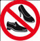 Interdit - Chaussures pour Femmes Chaussures pour Hommes - Diamètre 10 cm Autocollant Rond Sticker Stickers