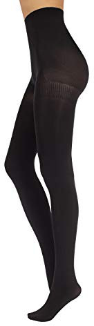 CALZITALY Collants Opaques Gainant avec Effet Push-Up | Noir | S, M, L, XL | 40 DEN | Made in Italy (XL, Noir)