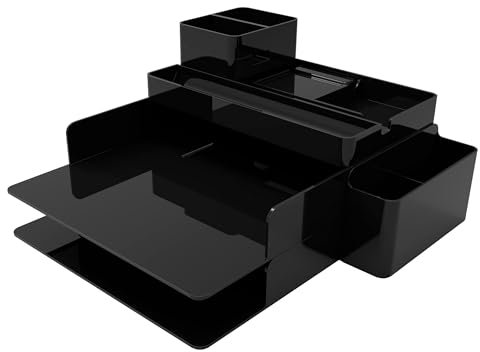 office box Organizador de Escritorio Desk Set Serie Minimal -7 Apartados Independientes y Desmontables - Organización y Decoración
