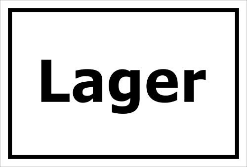 Melis-Folienwerkstatt Schild - Lager - 15x10cm | 3mm Hartschaum – S00085-130-A 20 VAR