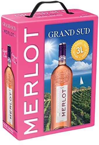Grand Sud - Merlot Vin Rosé du Pays d'Oc, France - Bag in Box 3l (1 x 3 L)