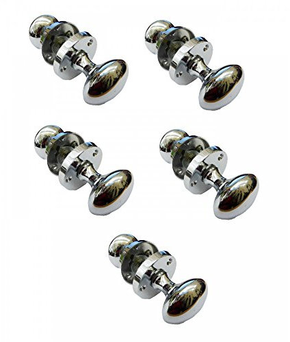 Securit 5-10 x Pairs of Internal Round Mortice Door Knob Handles (Multi Pack) Pack of 6